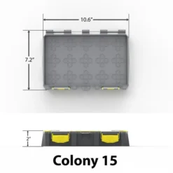 Fishin' World Buzbe Empty Colony 15 Modular Tackle Box Storage